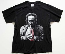 画像2: 90s USA製 Miles Davisマイルス デイビス コットンTシャツ 黒 L (2)