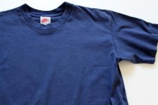 画像1: 90s USA製 NIKEナイキ コットン 無地 Tシャツ 紺 M (1)