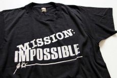 画像1: 80s USA製 MISSION IMPOSSIBLE Tシャツ 黒 L (1)