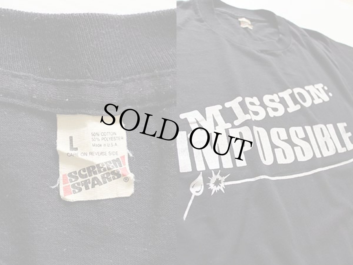 画像3: 80s USA製 MISSION IMPOSSIBLE Tシャツ 黒 L (3)