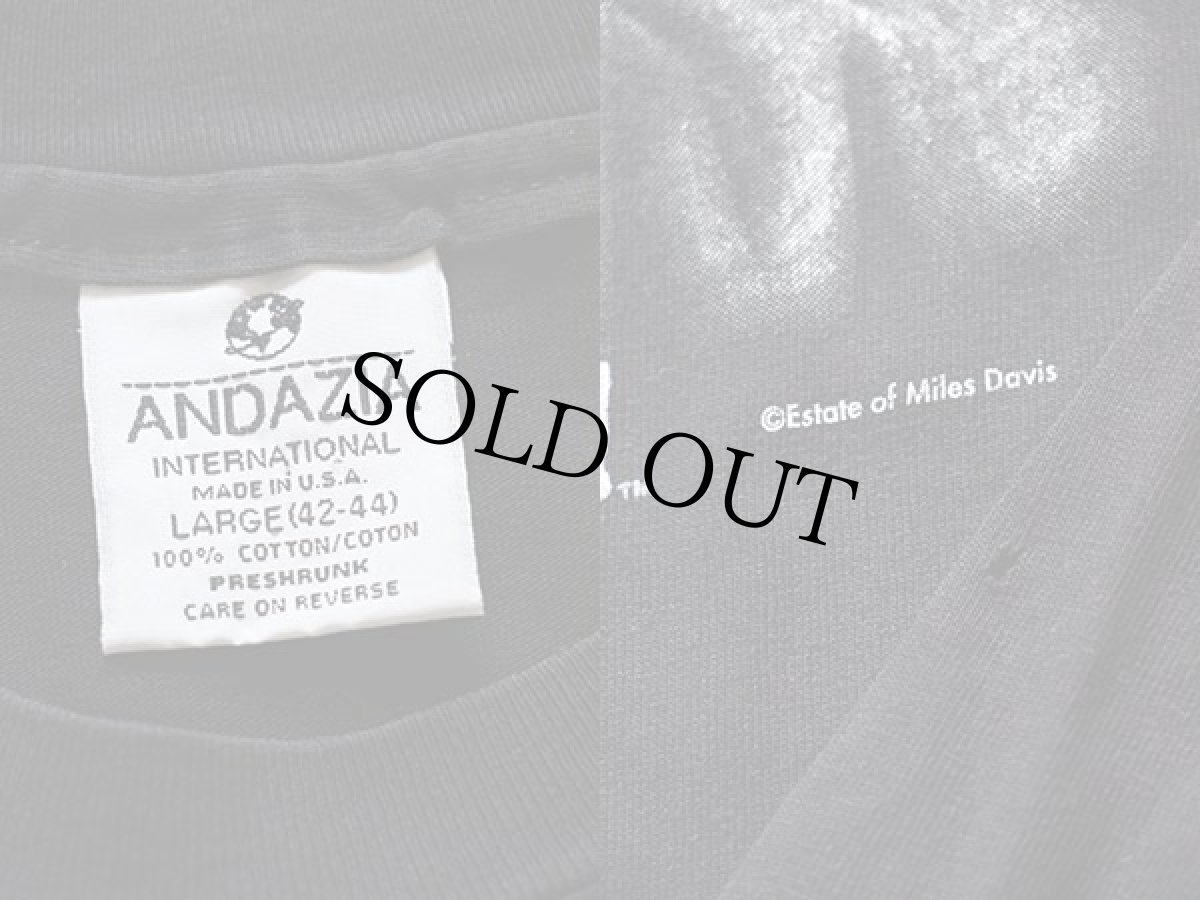 画像3: 90s USA製 Miles Davisマイルス デイビス コットンTシャツ 黒 L (3)