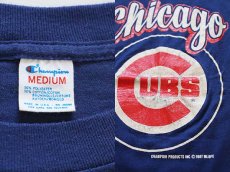 画像3: 80s USA製 Championチャンピオン MLB CHICAGO CUBS Tシャツ 紺 M (3)