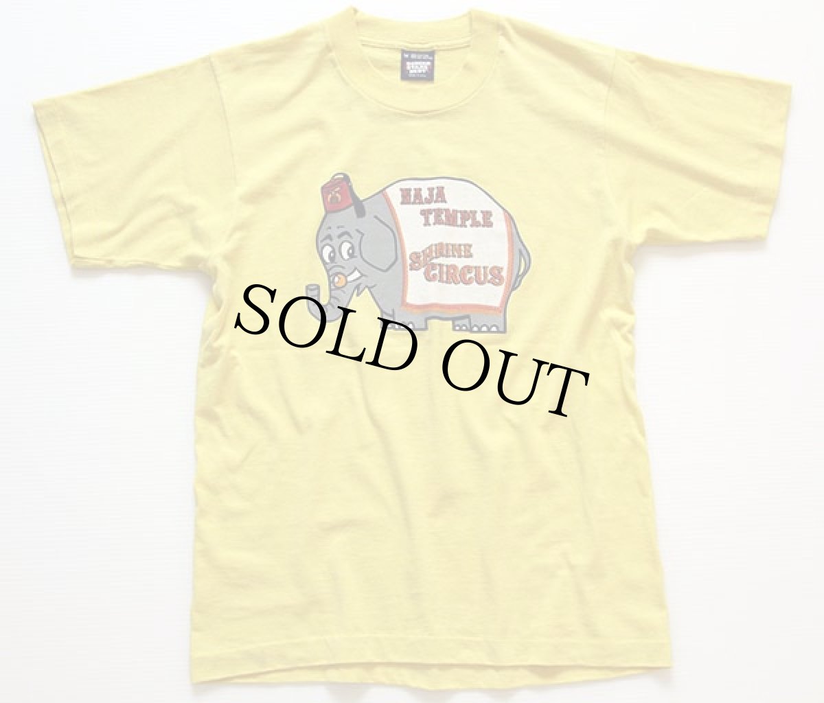 画像2: 90s USA製 SHRINE CIRCUS フリーメイソン シュライナー Tシャツ 黄 M (2)