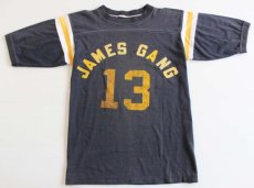 画像1: 80s JAMES GANG 13 ナンバリング フットボールTシャツ 墨黒 (1)