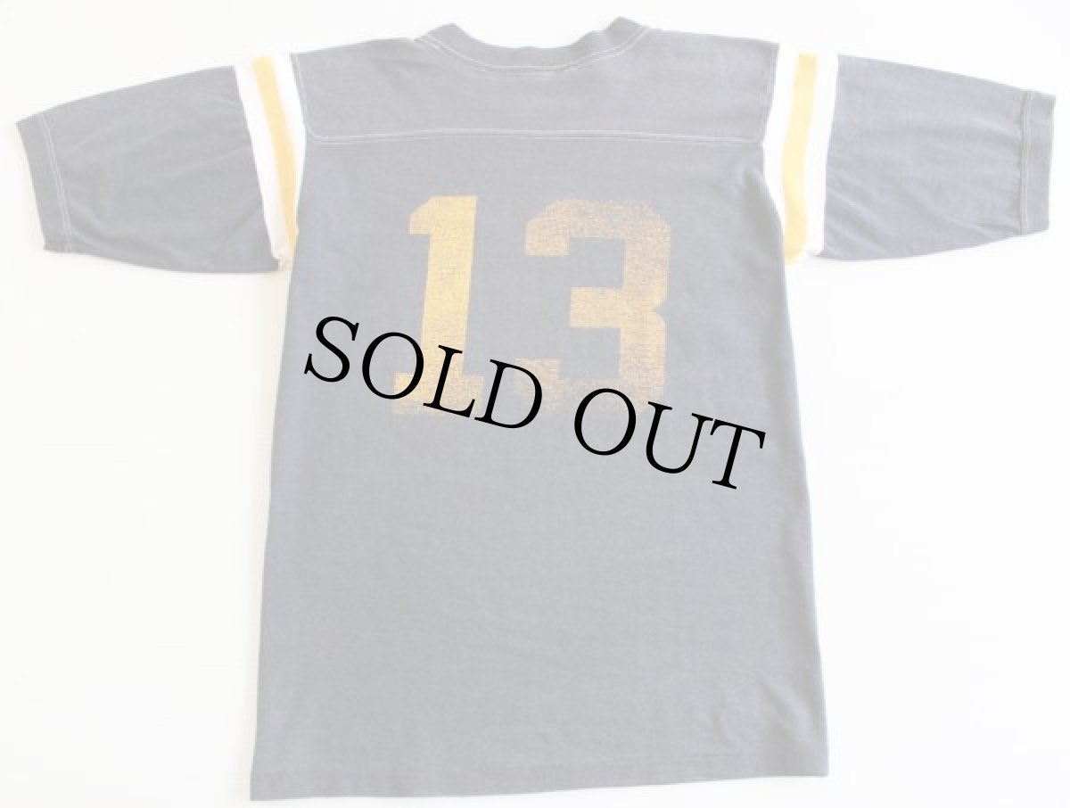 画像2: 80s JAMES GANG 13 ナンバリング フットボールTシャツ 炭黒 (2)
