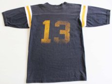 画像2: 80s JAMES GANG 13 ナンバリング フットボールTシャツ 炭黒 (2)