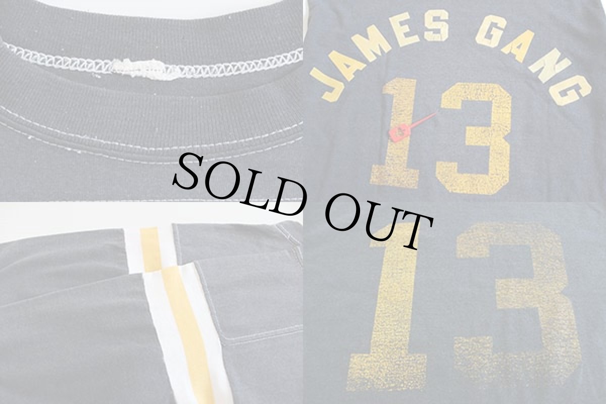 画像3: 80s JAMES GANG 13 ナンバリング フットボールTシャツ 炭黒 (3)