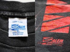 画像3: 90s USA製 SALEM BULLS シカゴ ブルズ ジョーダン コットンTシャツ 炭黒 XL (3)