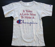 画像2: 80s USA製 Championチャンピオン 染み込みプリント 88/12 Tシャツ S (2)