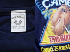 画像3: デッドストック★80s USA製 CAMELキャメル アイロンプリント コットン ポケットTシャツ 紺 M (3)