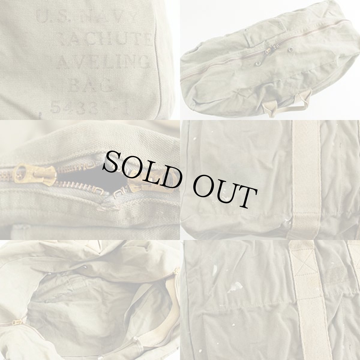 画像3: 40s 米軍 U.S.NAVY パラシュート トラベリングバッグ★キットバッグ (3)