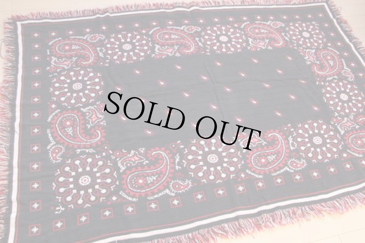 画像2: バンダナ柄 ラグ★ブランケット (2)