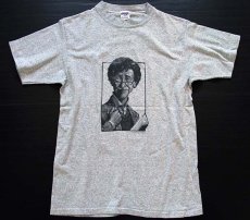 画像2: 90s USA製 Kurt Vonnegut アート Tシャツ 杢グレー L (2)