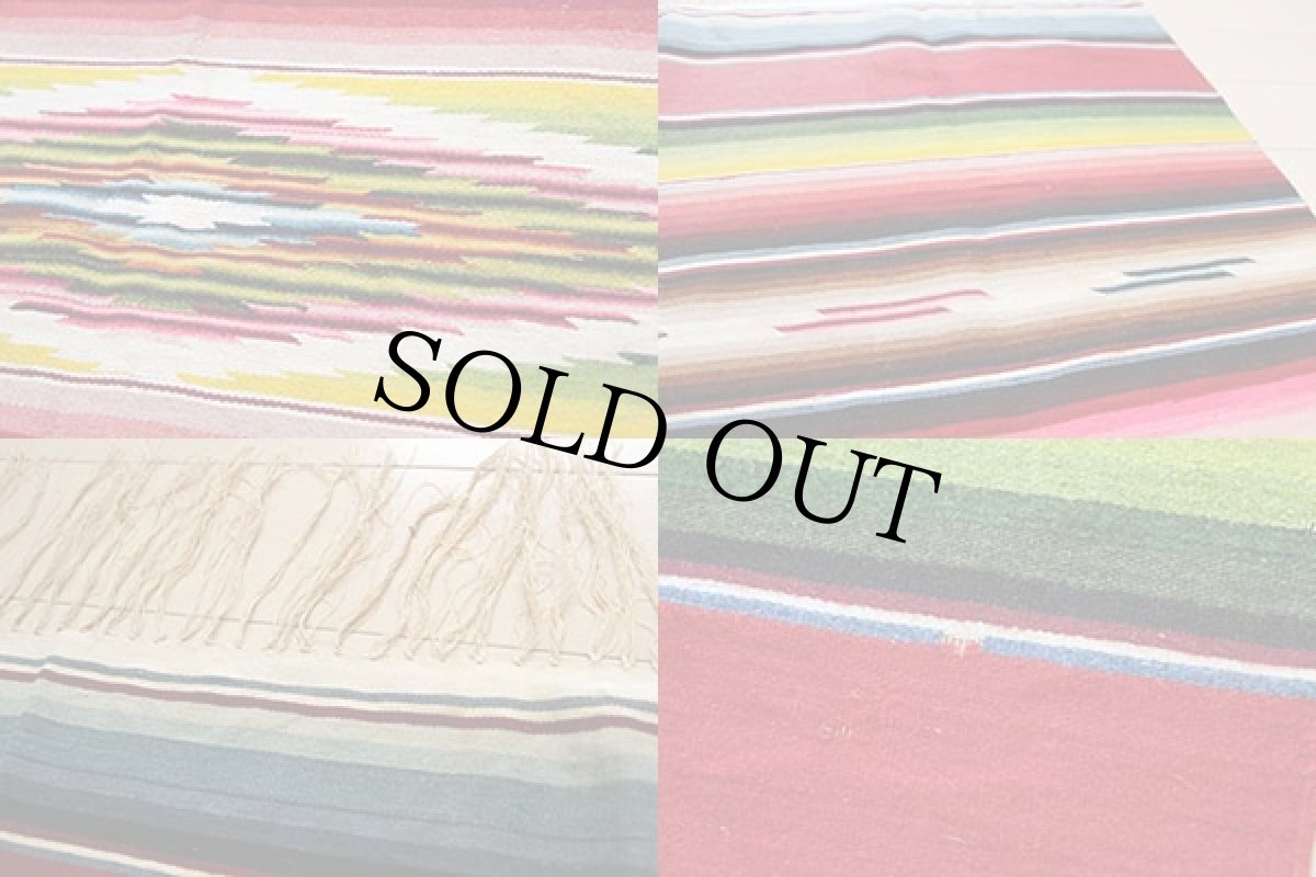 画像3: ビンテージ メキシカン ラグ サラペ (3)