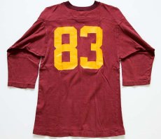 画像2: 70s USA製 Championチャンピオン MINNESOTA 83 ナンバリング フットボールTシャツ バーガンディ M (2)