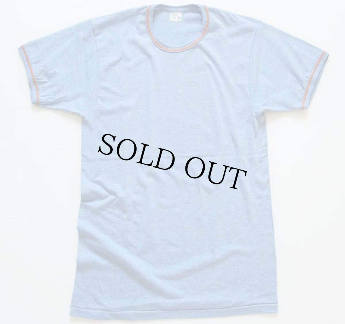 画像2: 70s JCPenney 無地 Tシャツ 杢ブルー M (2)