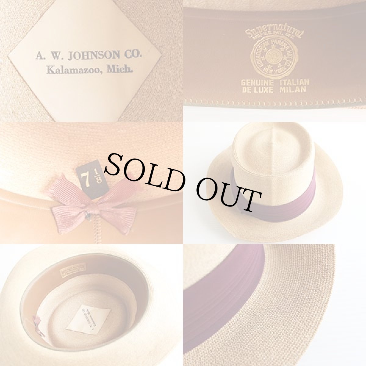 画像3: ビンテージ A.W. JOHNSON パナマハット 7 1/8 (3)