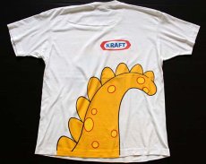 画像2: 90s USA製 KRAFT CHEESASAURUS REX 全面プリント Tシャツ 白 XL (2)