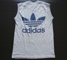 画像2: 80s USA製 adidasアディダス トレフォイル ビッグロゴ ノースリーブTシャツ (2)