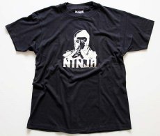 画像2: 80s USA製 Hanes NINJA 忍者 Tシャツ 黒 M (2)