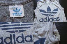 画像3: 80s USA製 adidasアディダス トレフォイル ビッグロゴ ノースリーブTシャツ (3)