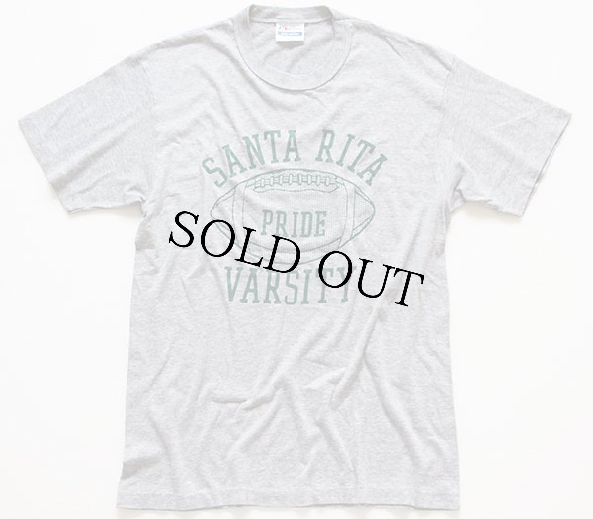 画像2: 80s USA製 Hanes SANTA RITA VARSITY Tシャツ 杢グレー L (2)