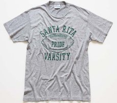 画像2: 80s USA製 Hanes SANTA RITA VARSITY Tシャツ 杢グレー L (2)