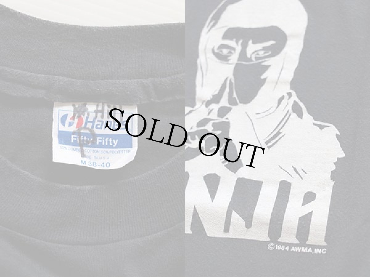 画像3: 80s USA製 Hanes NINJA 忍者 Tシャツ 黒 M (3)