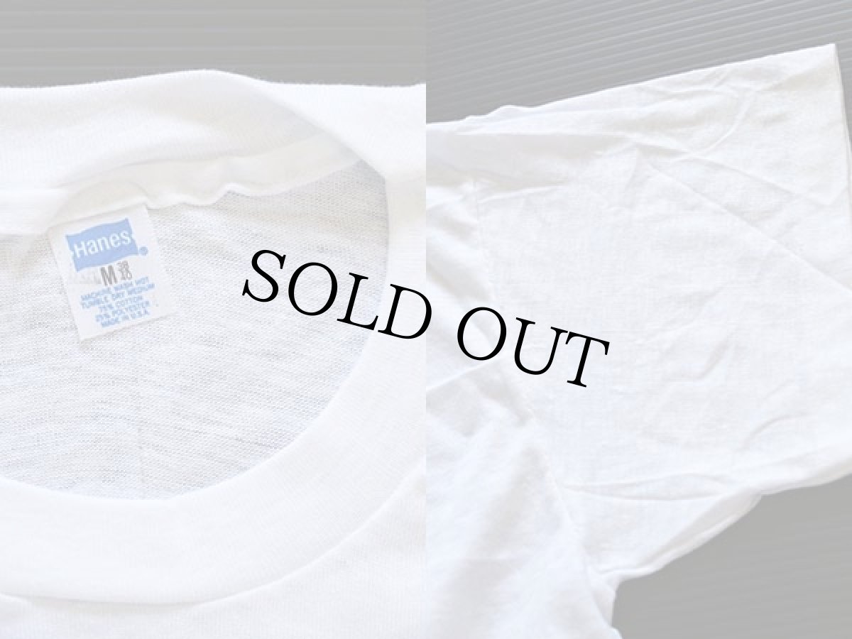 画像3: デッドストック★70s USA製 Hanes 無地 Tシャツ 白 M (3)