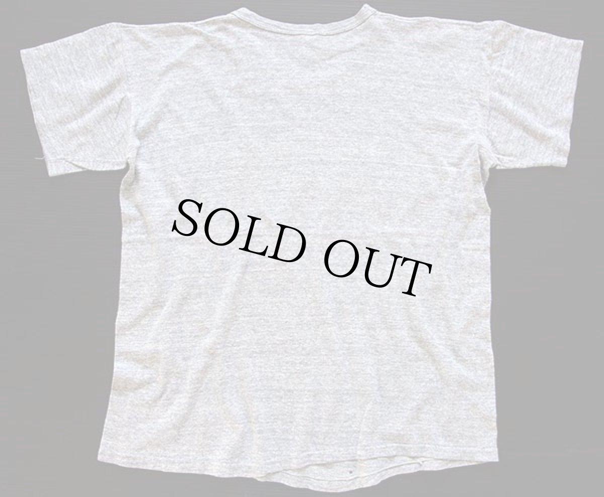 画像3: 70s USA製 SPORTSWEAR 無地 バインダーネック Tシャツ 杢グレー L (3)