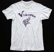 画像2: 70s NFL Vikings コットンTシャツ 白 (2)