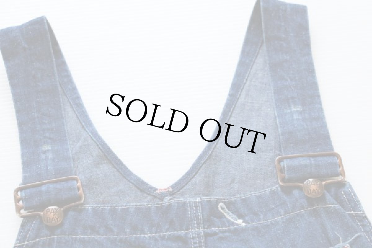 画像4: 50s USA製 PENNEY'S PAYDAY インディゴ デニム オーバーオール (4)