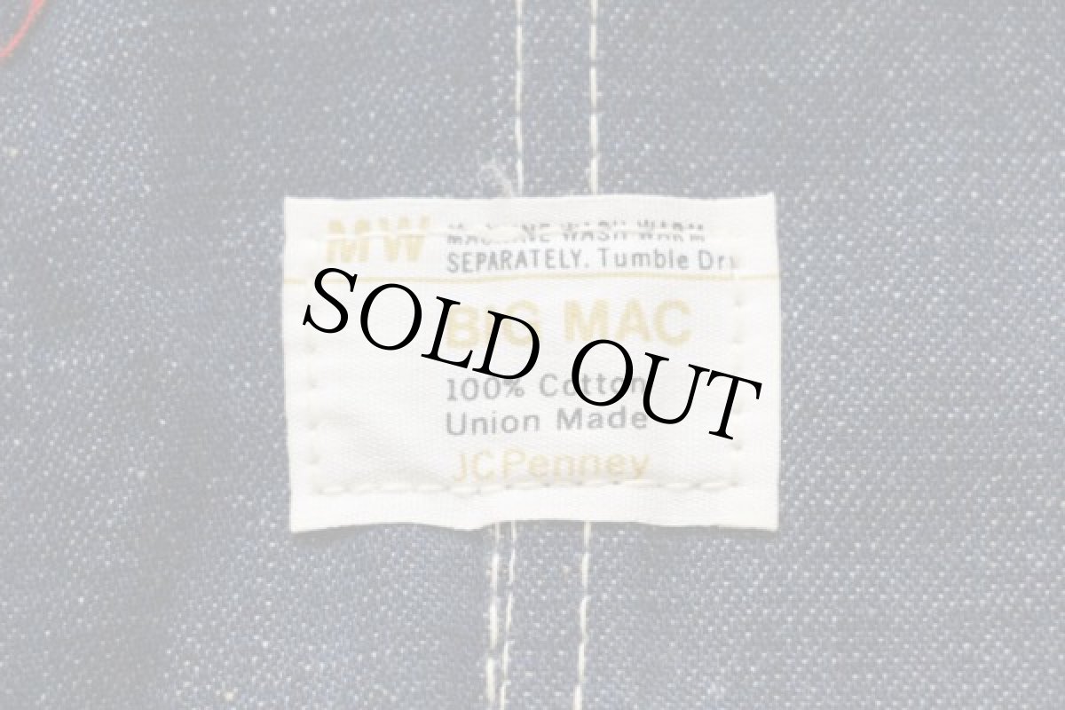 画像3: デッドストック★70s JCPenney BIGMACビッグマック インディゴデニム オーバーオール 38×28 (3)