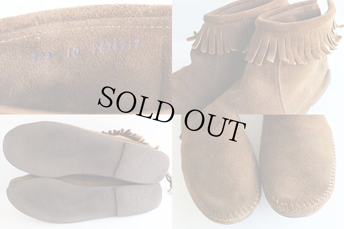 画像3: MINNETONKAミネトンカ フリンジ モカシンシューズ 茶 10 (3)