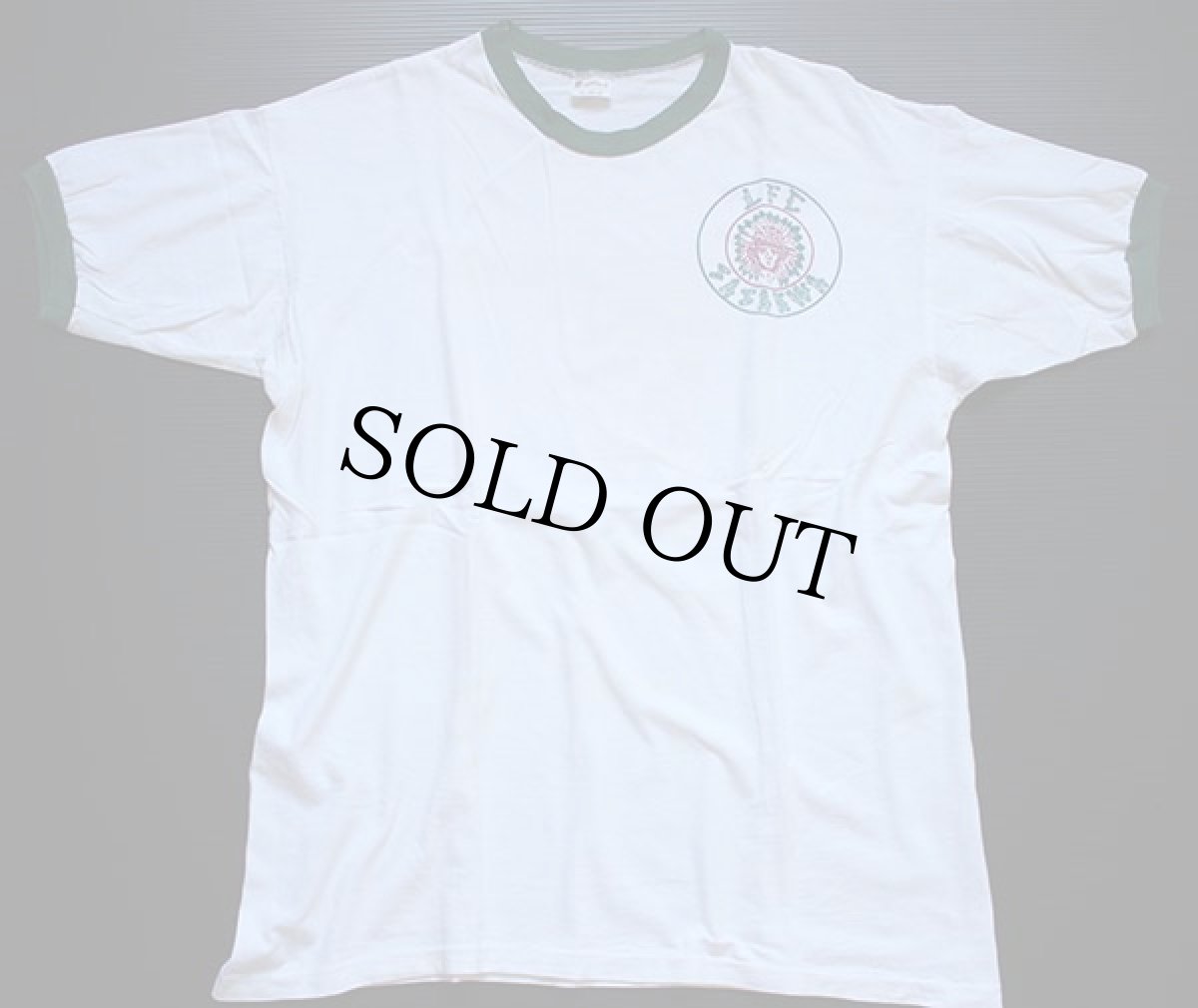 画像2: 70s mayo SPRUCE BSA ボーイスカウト インディアンヘッド 染み込みプリント リンガーTシャツ (2)