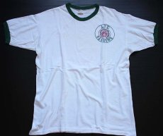 画像2: 70s mayo SPRUCE BSA ボーイスカウト インディアンヘッド 染み込みプリント リンガーTシャツ (2)