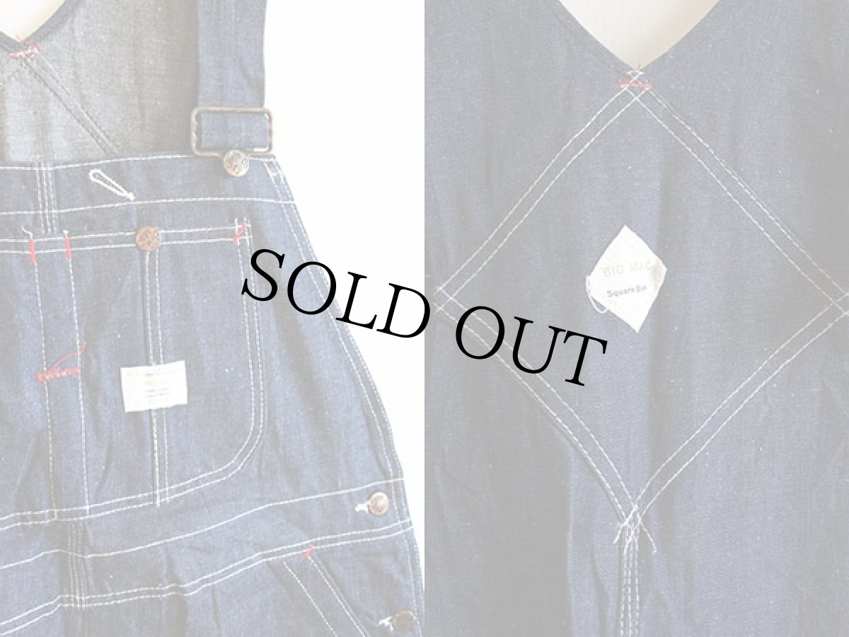 画像2: デッドストック★70s JCPenney BIGMACビッグマック インディゴデニム オーバーオール 38×28 (2)