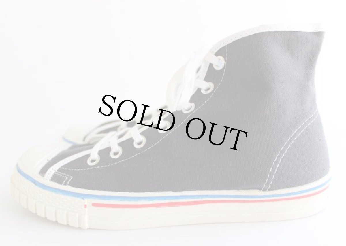 画像3: デッドストック★70s USA製 PRO BASKETBALL キャンバス スニーカー ハイカット 黒 5.5 (3)