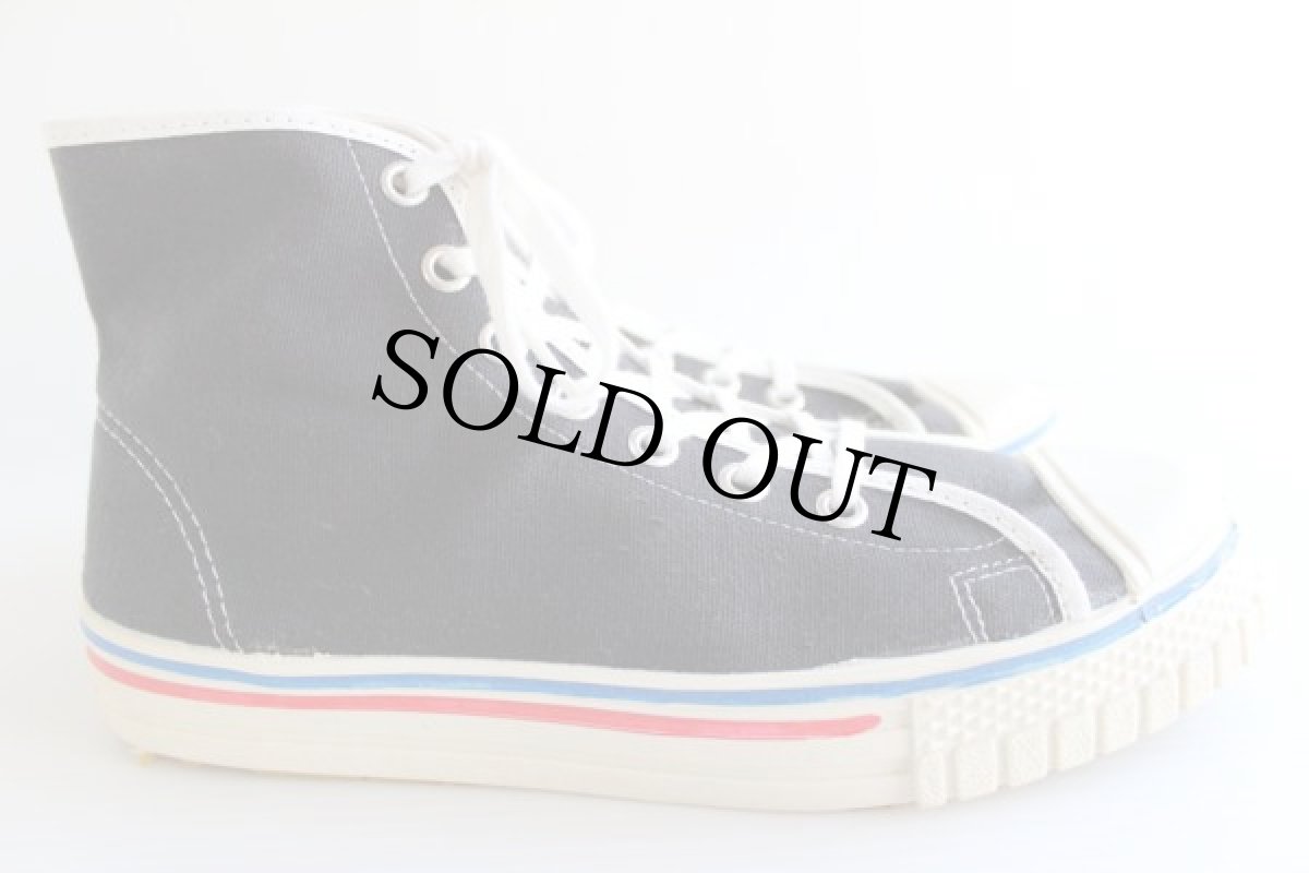 画像5: デッドストック★70s USA製 PRO BASKETBALL キャンバス スニーカー ハイカット 黒 5.5 (5)