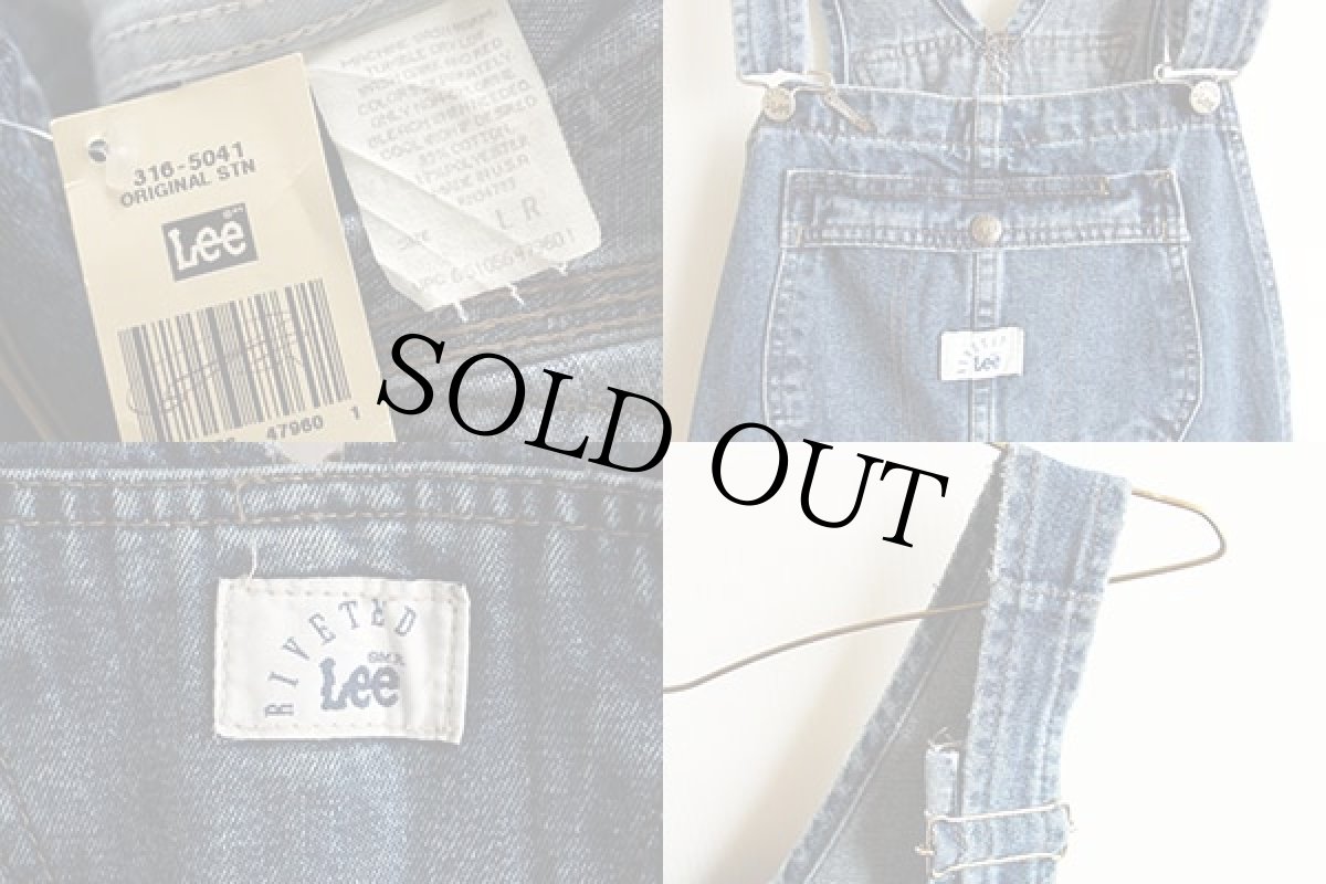 画像3: デッドストック★90s USA製 Leeリー RIVETED デニム サロペット L (3)
