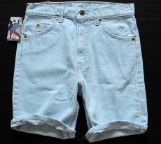 画像2: デッドストック★90s USA製 Levi'sリーバイス 505 デニム ショートパンツ アイスブルー w29★ショーツ  (2)