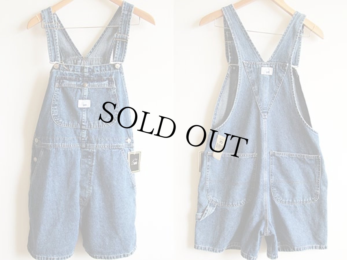 画像2: デッドストック★90s USA製 Leeリー RIVETED デニム サロペット L (2)