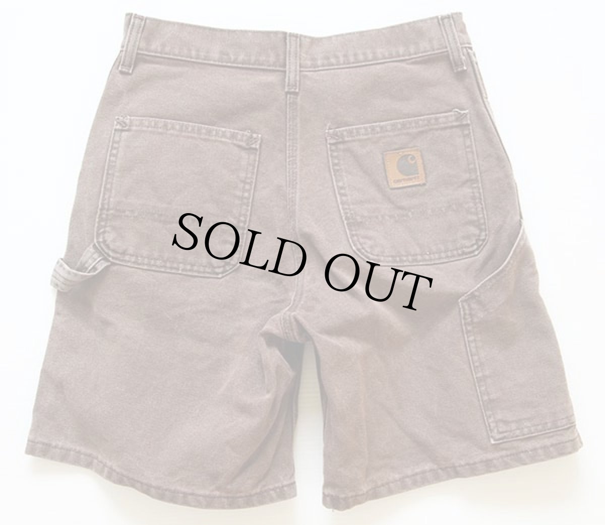 画像2: 90s USA製 carharttカーハート ダック地 ペインター ショートパンツ 茶 29★ショーツ (2)