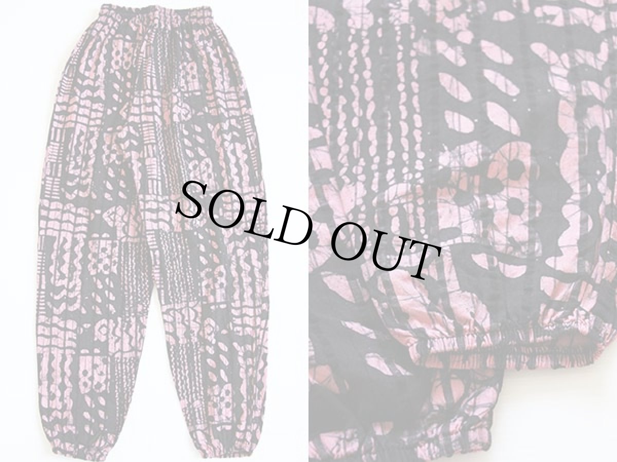画像2: 80s USA製 FUSION SPORT 総柄 イージーパンツ M (2)