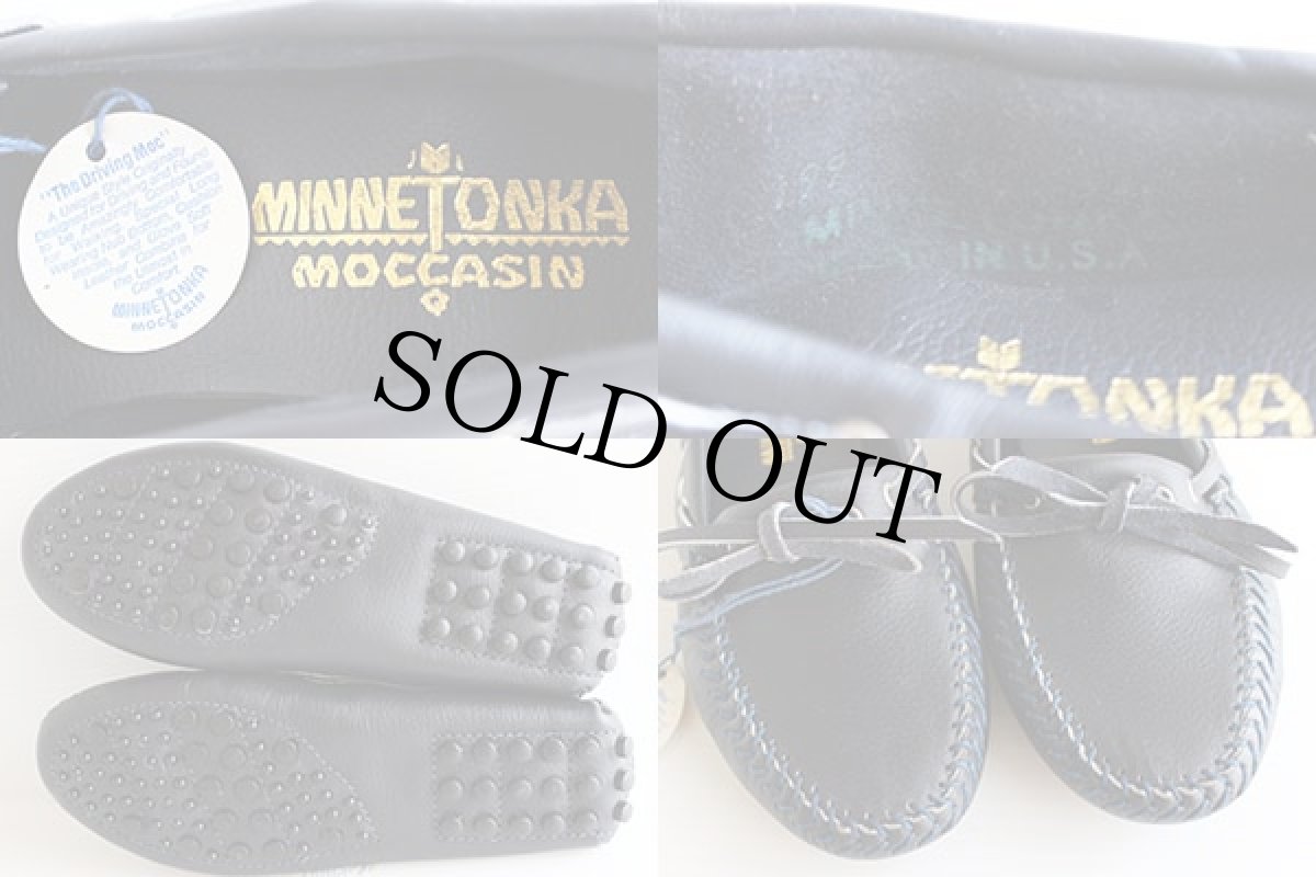 画像3: デッドストック USA製ミネトンカ ドライビング モカシンシューズ紺6.5 (3)