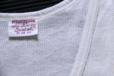 画像3: デッドストック★70s munsingwear 無地 リブ タンクトップ 白 M (3)