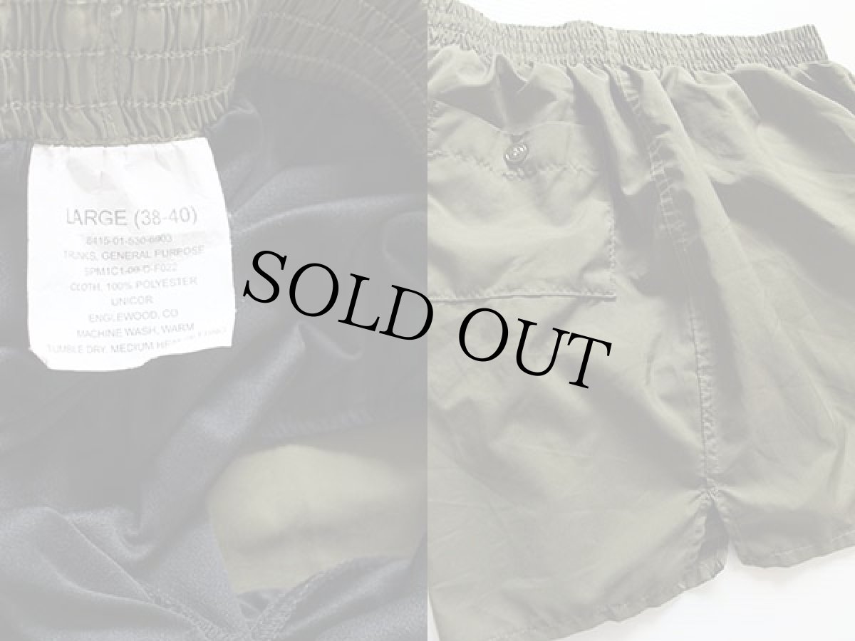 画像3: 00s 米軍 トレーニング ナイロン ショートパンツ オリーブ L★ショーツ (3)