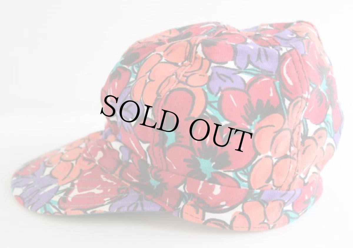 画像2: 80s USA製 KROMER ボタニカル 総柄 コットン ワークキャップ 7 3/8 (2)