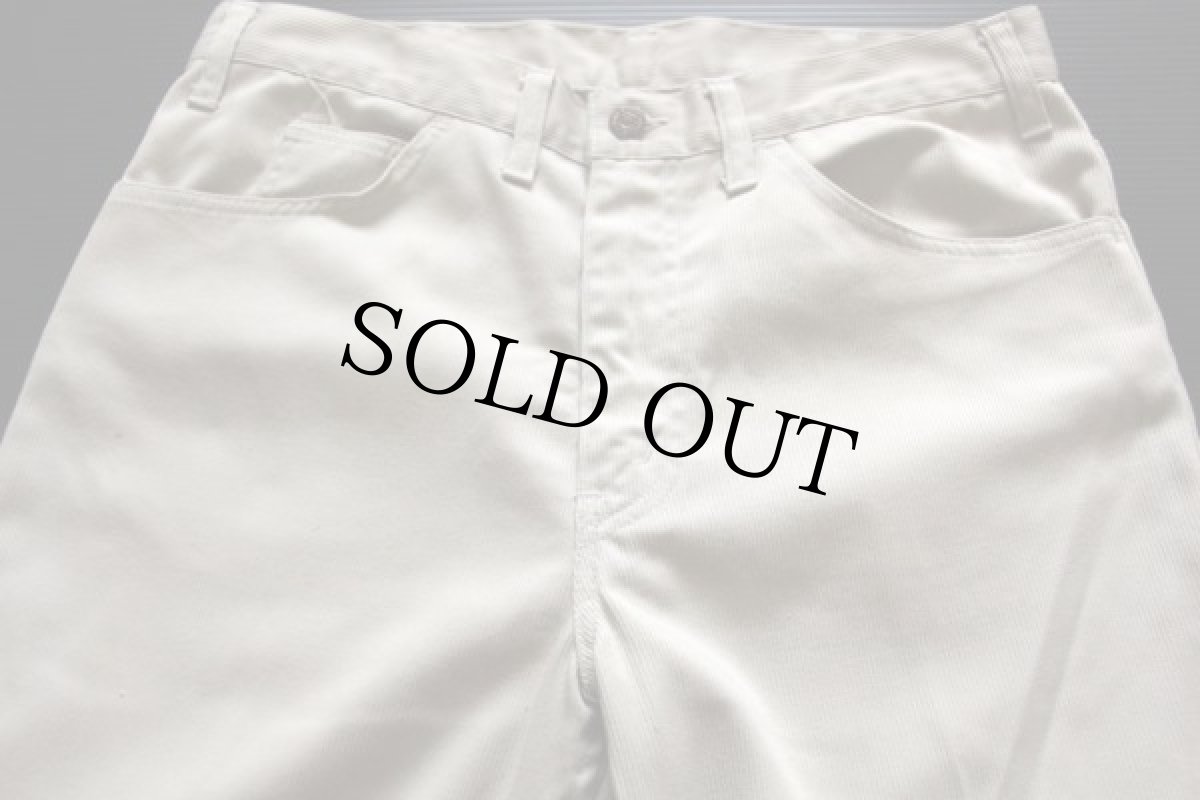 画像2: 70s LEVI'Sリーバイス BIGE ピケパンツ アイボリー (2)