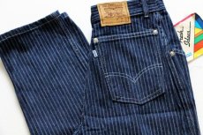 画像1: デッドストック★80s USA製 Levi'sリーバイス ストライプ デニムパンツ 9 (1)